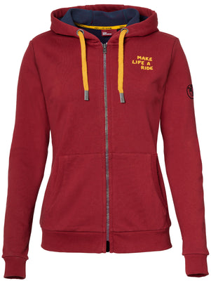 ZIP HOODIE MAKE LIFE A RIDE WOMEN