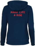 ZIP HOODIE MAKE LIFE A RIDE WOMEN